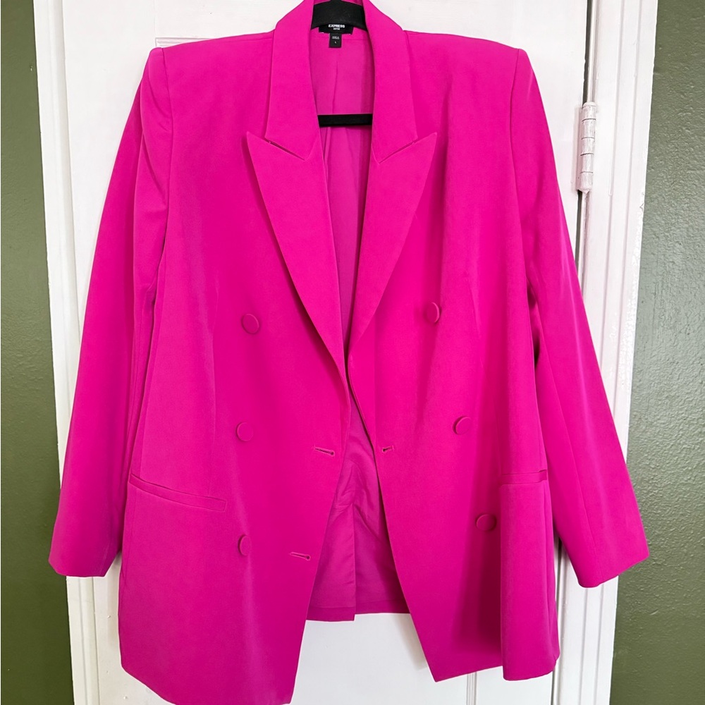 Express Pink Tailored Blazer for Professional Wear